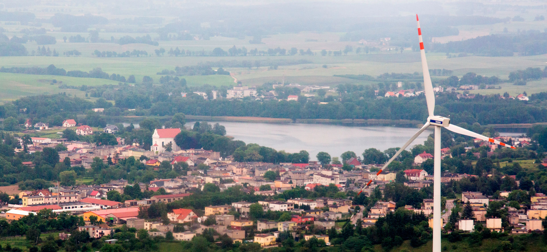 Widok na Więcbork od strony Runowa Krajeńskiego